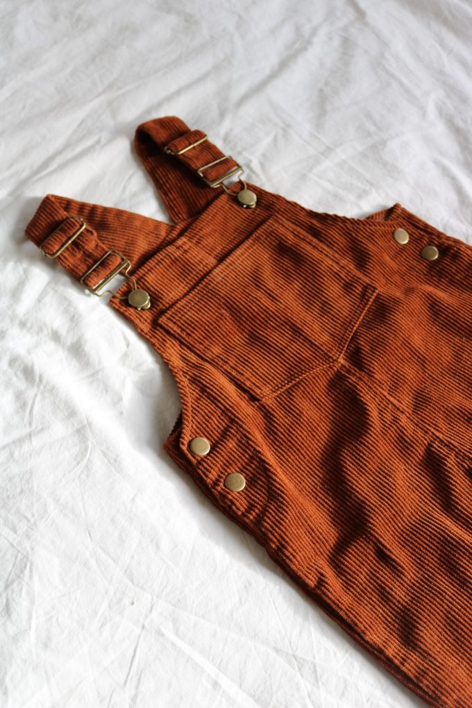 Corduroy Dungarees, Rust